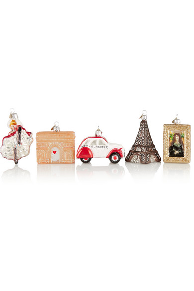 Bombki Little Paris Set of Five Glass Baubles