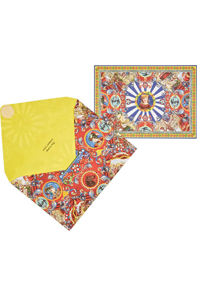 Dolce & Gabbana Carretto Princess Set of Printed Note Cards and Envelopes