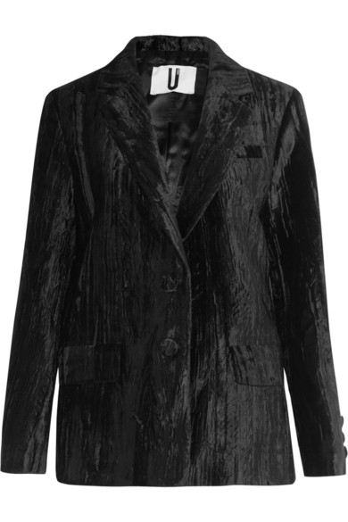 Topshop Unique Mayall Crushed Velvet Blazer